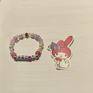 My melody Sanrio inspired bracelet ✨🖤💟